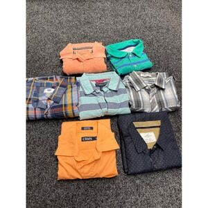 Boys Shirt Lot 7pc Size 10-12 Mixed Brands Button Down